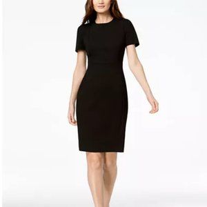 NWOT Calvin Klein Seamed Scuba Crepe Sheath Dress